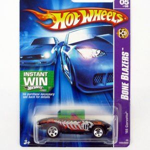 Hot Wheels '65 Corvette 085/223 Bone Blazers #5 of 5 Black Die-Cast Car 2007